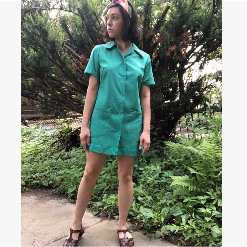 🎀1960s Vintage Button Down Nurse Dress🎀